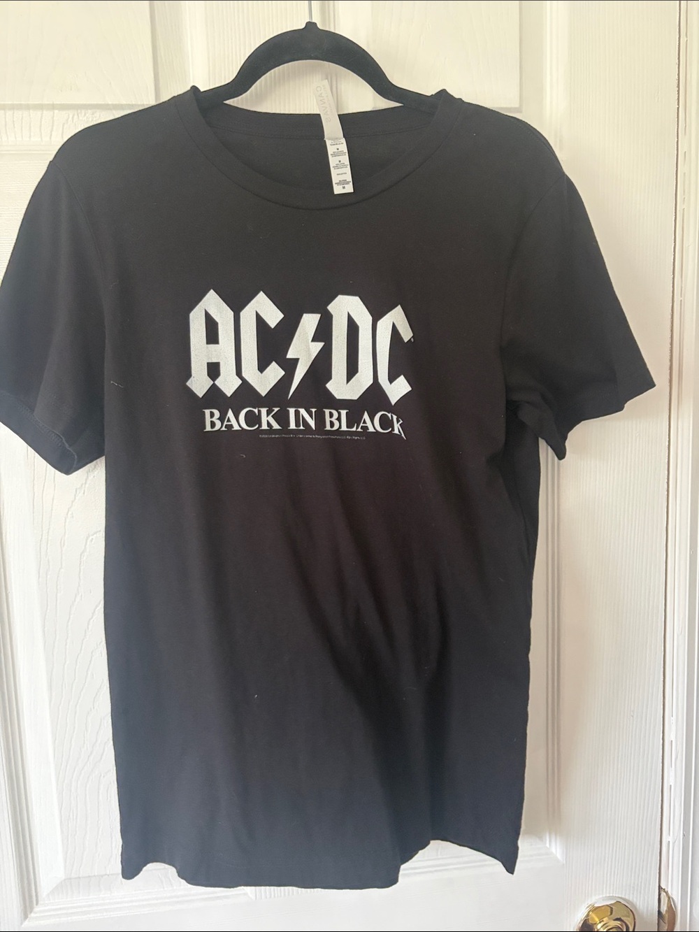 AC/DC Black "Back In Black" Short Sleeve Tee